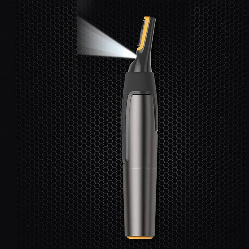 Ear & Nose Trimmer Ultra-Flat Head Titanium-Coated Blades LED