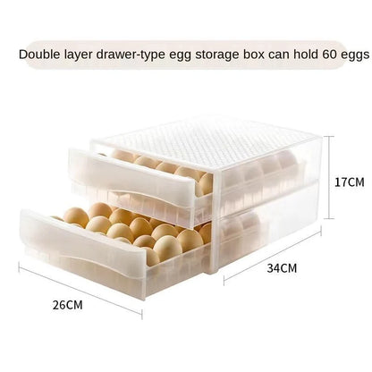 Egg Storage Container Transparent Individual Compartments Carry Handle