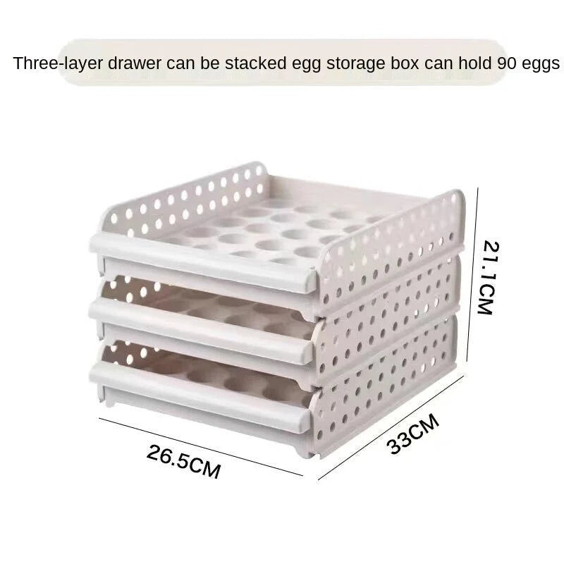Egg Storage Container Transparent Individual Compartments Carry Handle