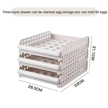 Egg Storage Container Transparent Individual Compartments Carry Handle