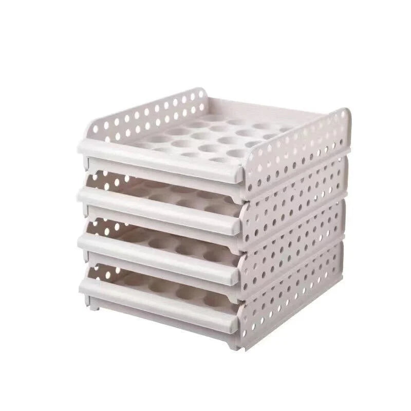 Egg Storage Container Transparent Individual Compartments Carry Handle