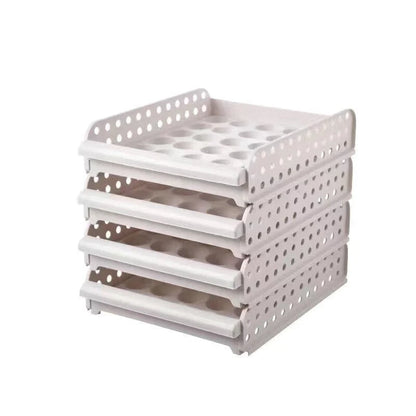 Egg Storage Container Transparent Individual Compartments Carry Handle