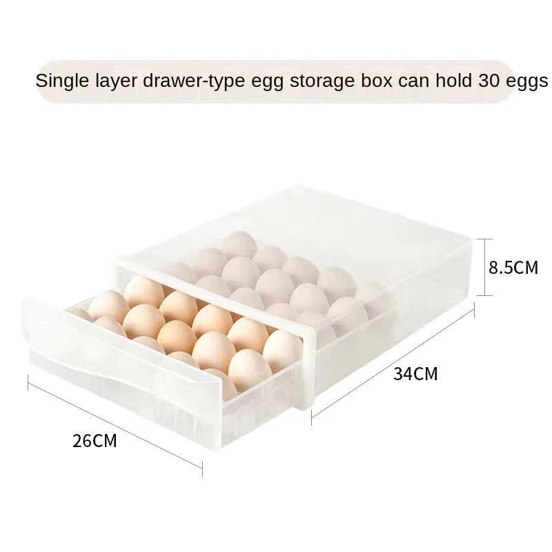 Egg Storage Container Transparent Individual Compartments Carry Handle