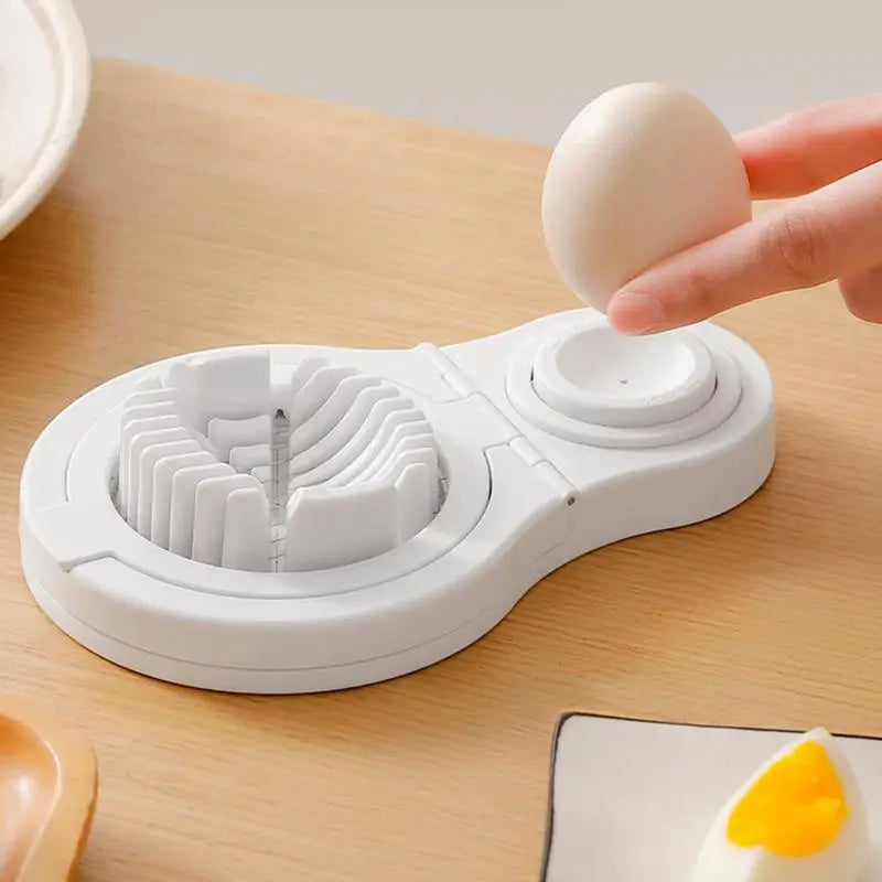 Egg and Fruit Slicer Stainless Steel Blades Push-Button Design
