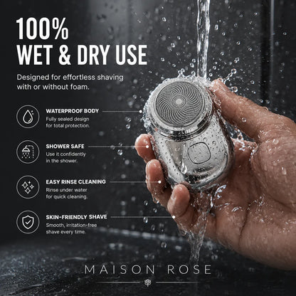 Electric Shaver Compact Waterproof Wet & Dry USB Rechargeable