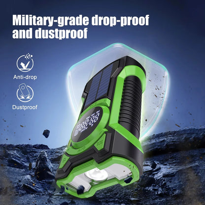 Emergency Radio Solar & Hand-Crank Charging 5000mAh Power Bank