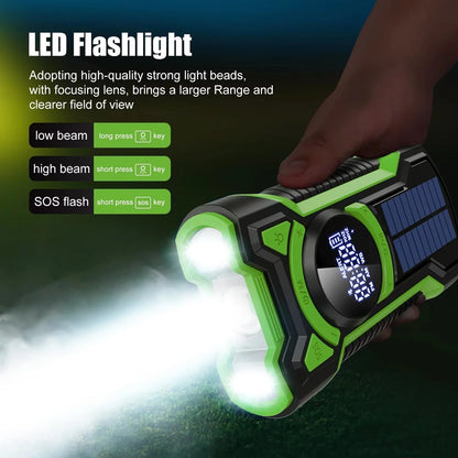 Emergency Radio Solar & Hand-Crank Charging 5000mAh Power Bank