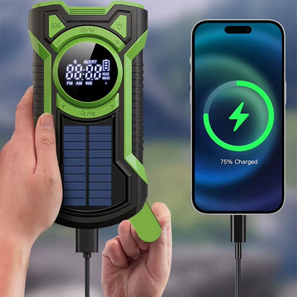 Emergency Radio Solar & Hand-Crank Charging 5000mAh Power Bank