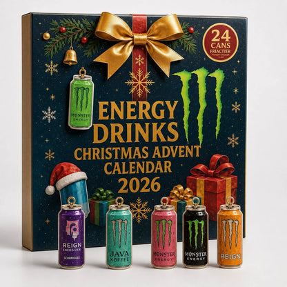 Energy Drink Advent Calendar 24-Day Countdown 24 Unique Designs