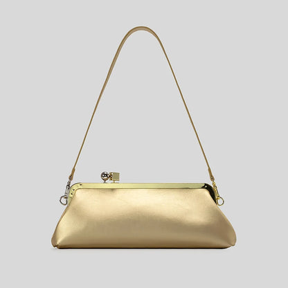 Evening Handbag Glossy Patent Leather Detachable Strap