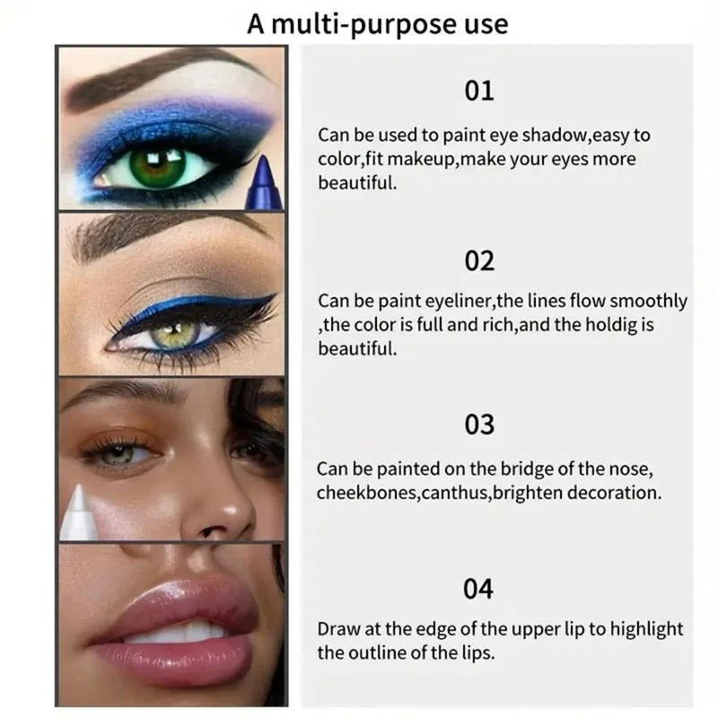 Eyeliner Pencil Set 12 Shades Waterproof Sweat-Resistant