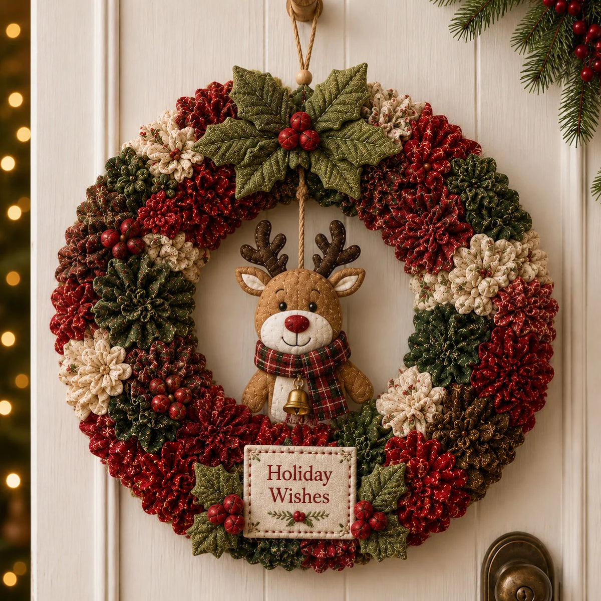 Fabric Wreath Kit 3D No-Sew Christmas Craft