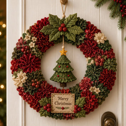 Fabric Wreath Kit 3D No-Sew Christmas Craft