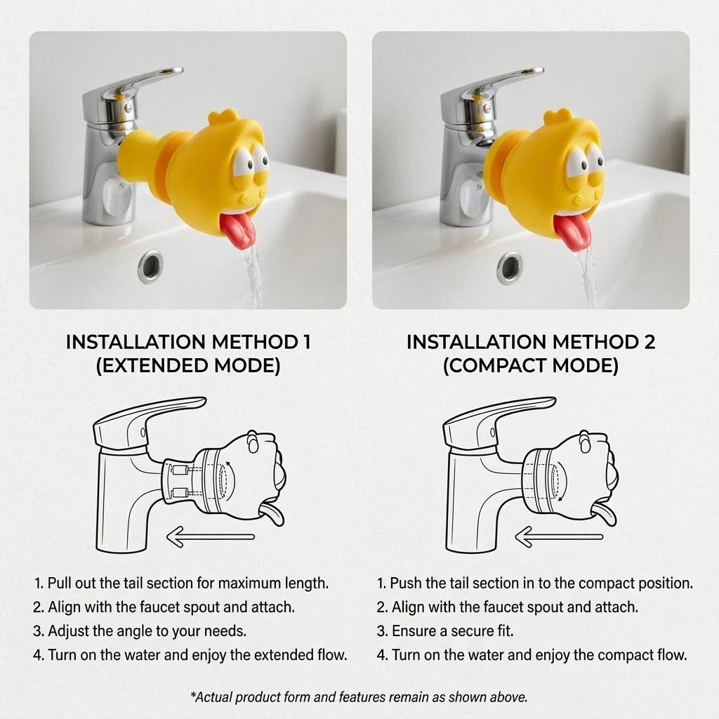 Faucet Extender Cartoon Bug Soft Silicone Base