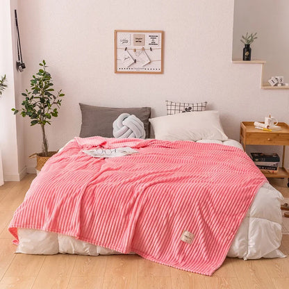Flannel Blanket Thick Plush Cozy Machine Washable