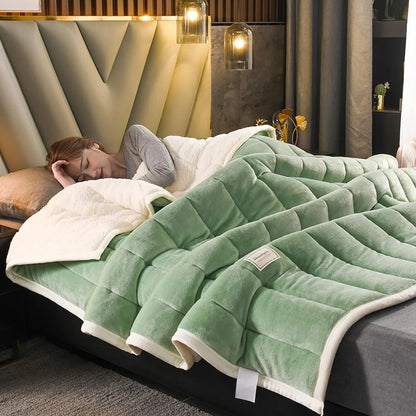 Fleece Blanket Double-Layer Thermal Machine Washable