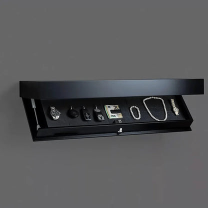 Floating Wall Shelf Solid Wood Touch-Activated Hidden Compartment