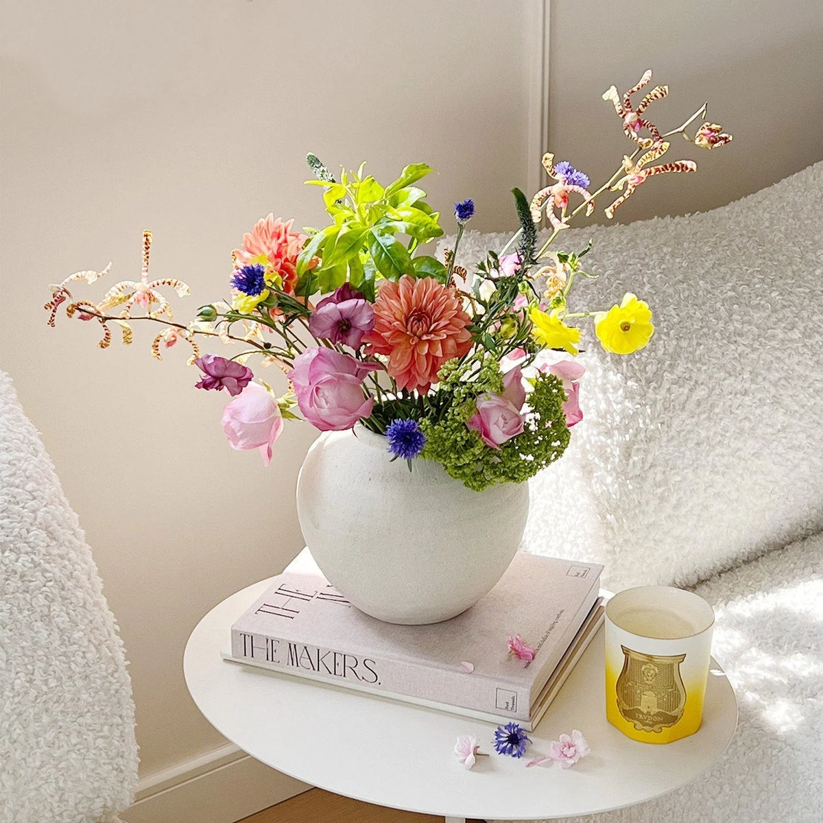 Flower Pot Ceramic Rustic Textured
