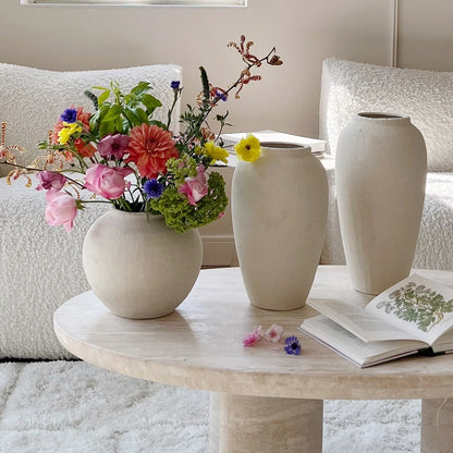 Flower Pot Ceramic Rustic Textured