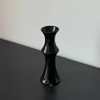 Flower Vase Sculptural Glossy Ceramic