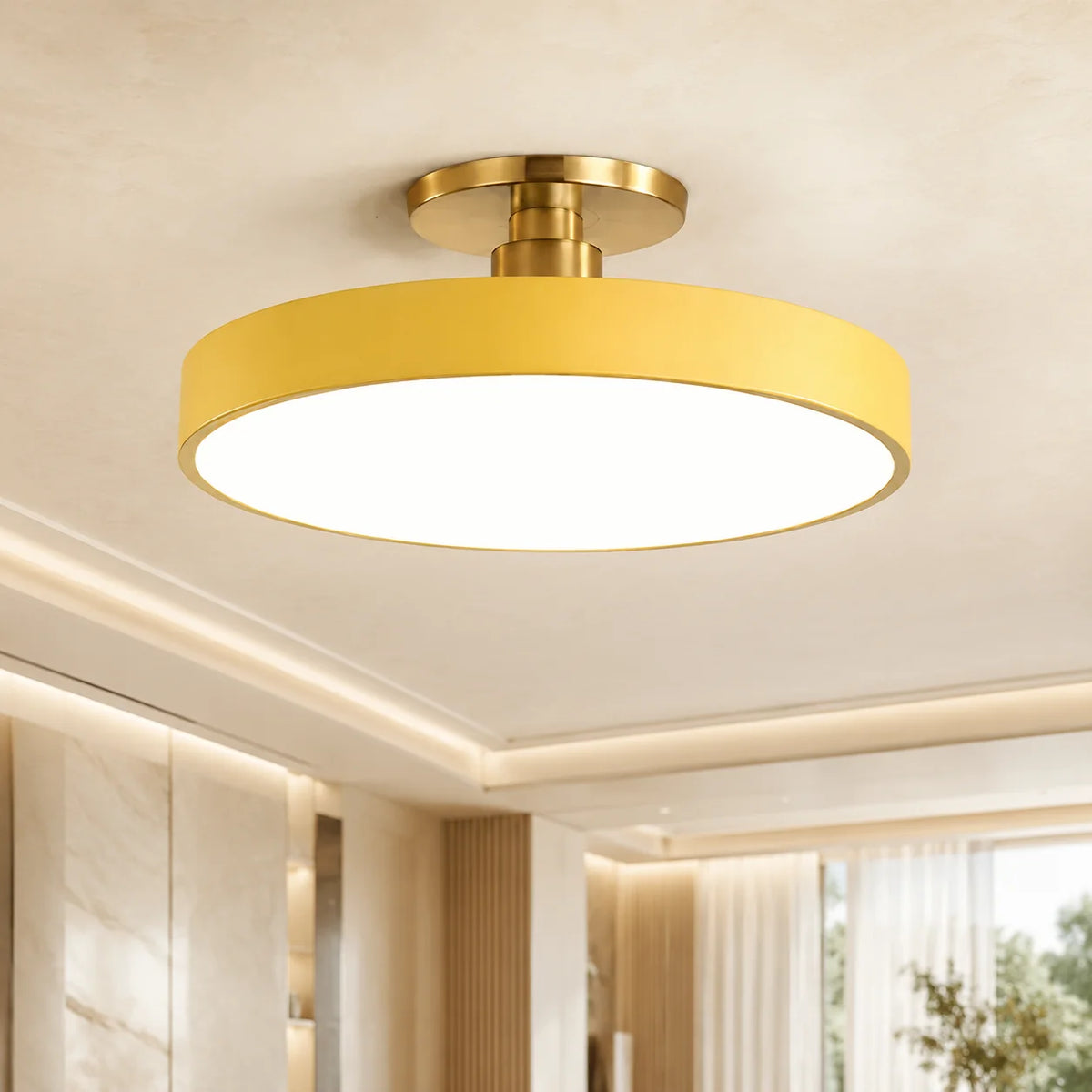 Flush Mount Ceiling Light LED Glare-Free Acrylic Diffuser