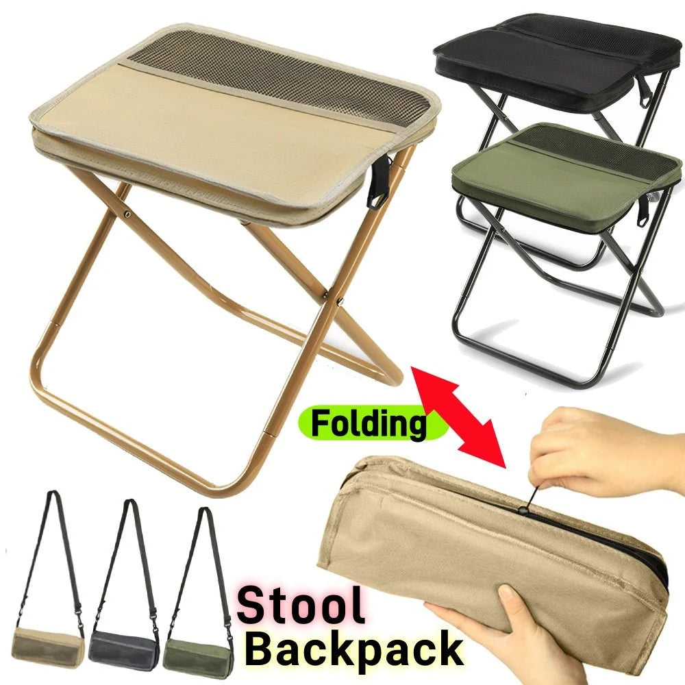 Folding Chair Backpack Waterproof Lightweight 2-In-1 Design