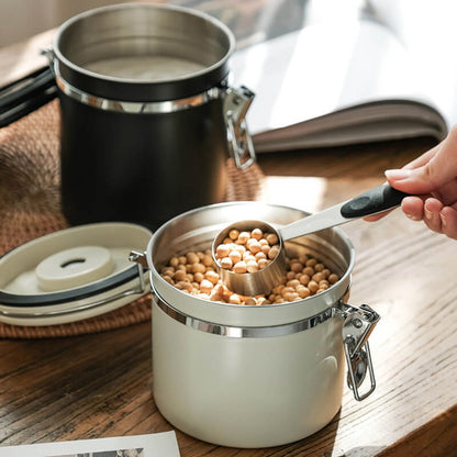 Food Storage Canister Stainless Steel Airtight Freshness Date Dial