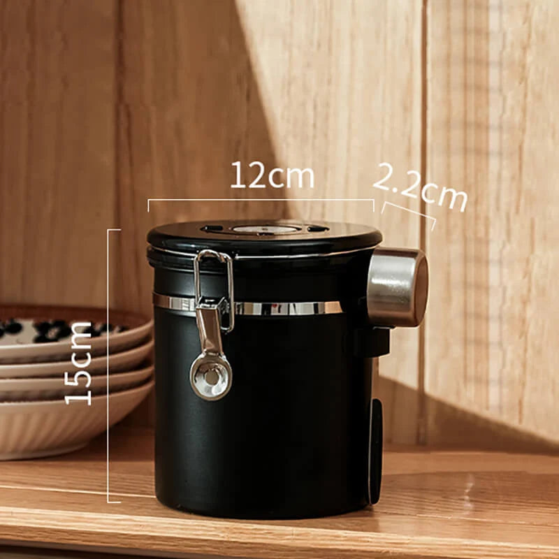 Food Storage Canister Stainless Steel Airtight Freshness Date Dial