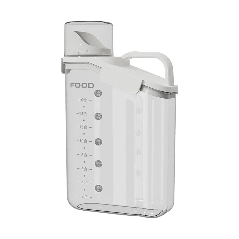 Food Storage Dispenser Clear Measuring Cup & Pour Spout