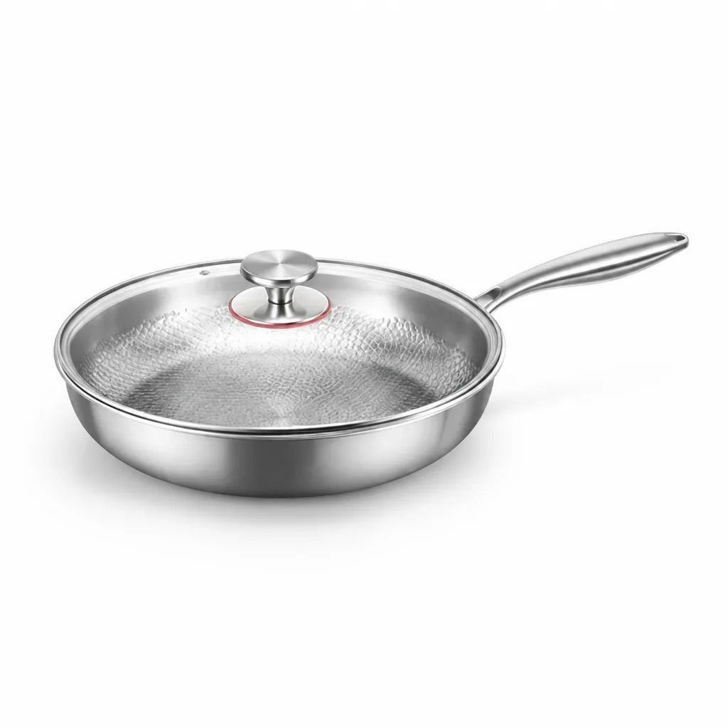 Frying Pan Hand-Hammered Titanium Natural Non-Stick Induction Compatible
