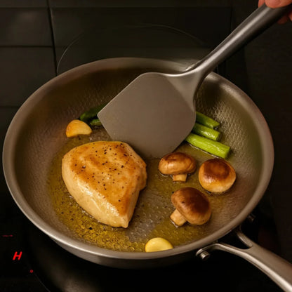 Frying Pan Pure Titanium Hammered Finish Induction Compatible