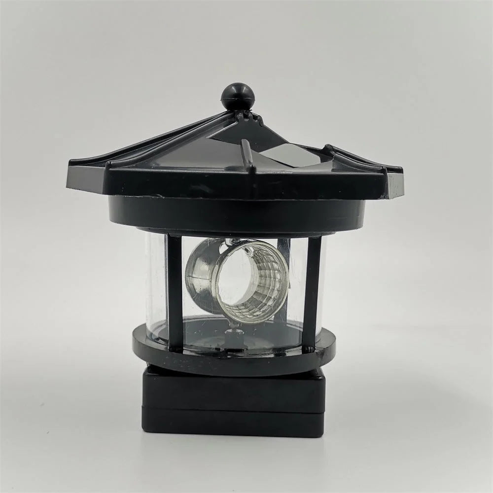 Garden Lighthouse Light Solar-Powered Rotating Beacon