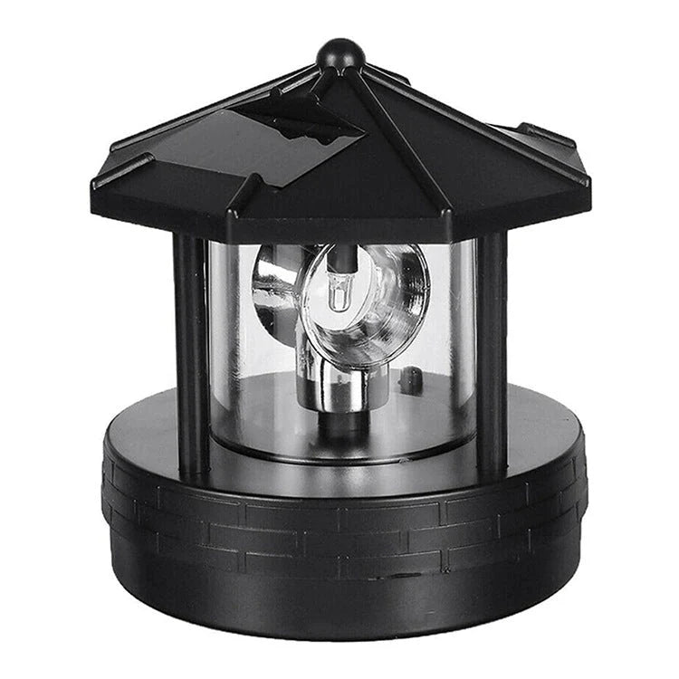 Garden Lighthouse Light Solar-Powered Rotating Beacon