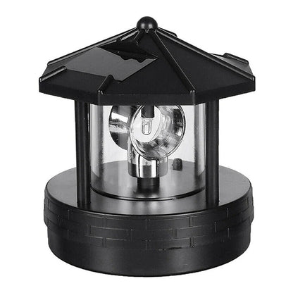 Garden Lighthouse Light Solar-Powered Rotating Beacon