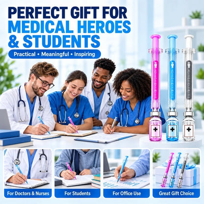 Gel Pens Syringe Design Fine Tip Set of 3