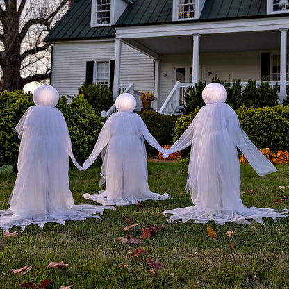 Ghost Garden Stakes Flickering Glow Set of 3