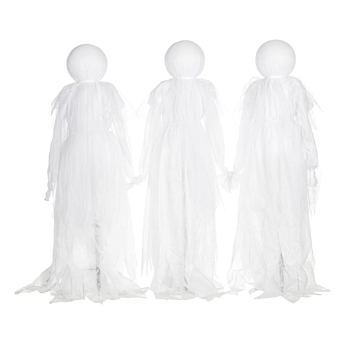 Ghost Garden Stakes Flickering Glow Set of 3