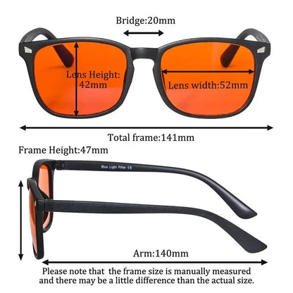 Glasses Blue Light Blocking Red Orange & Yellow Lenses