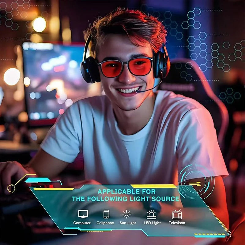 Glasses Blue Light Blocking Red Orange & Yellow Lenses