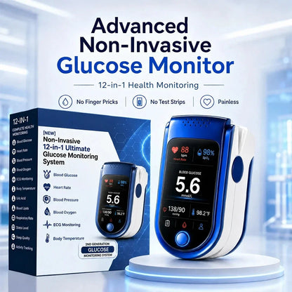 Glucose Monitor Non-Invasive Needle-Free Daily Checks