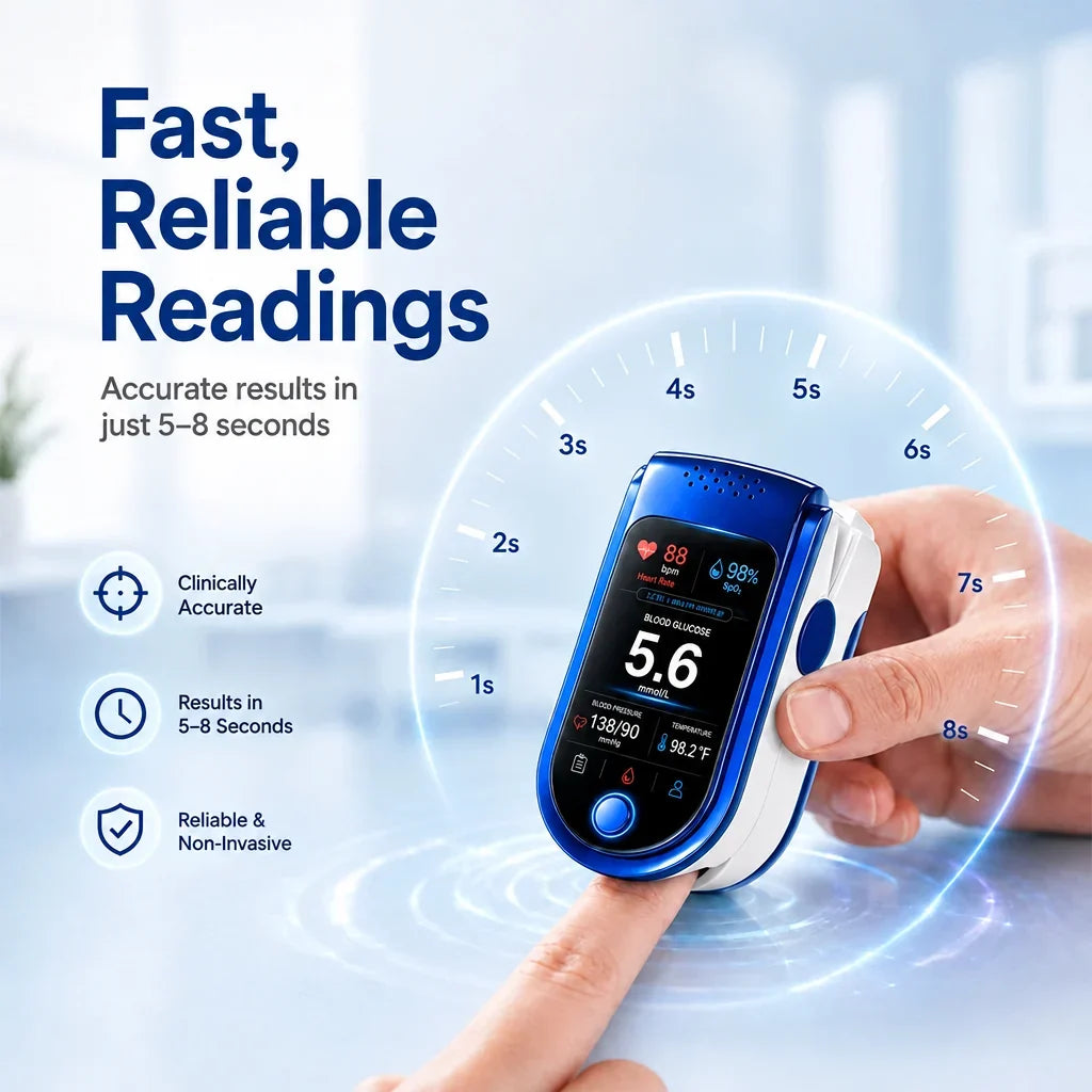 Glucose Monitor Non-Invasive Needle-Free Daily Checks
