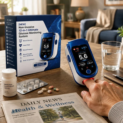 Glucose Monitor Non-Invasive Needle-Free Daily Checks