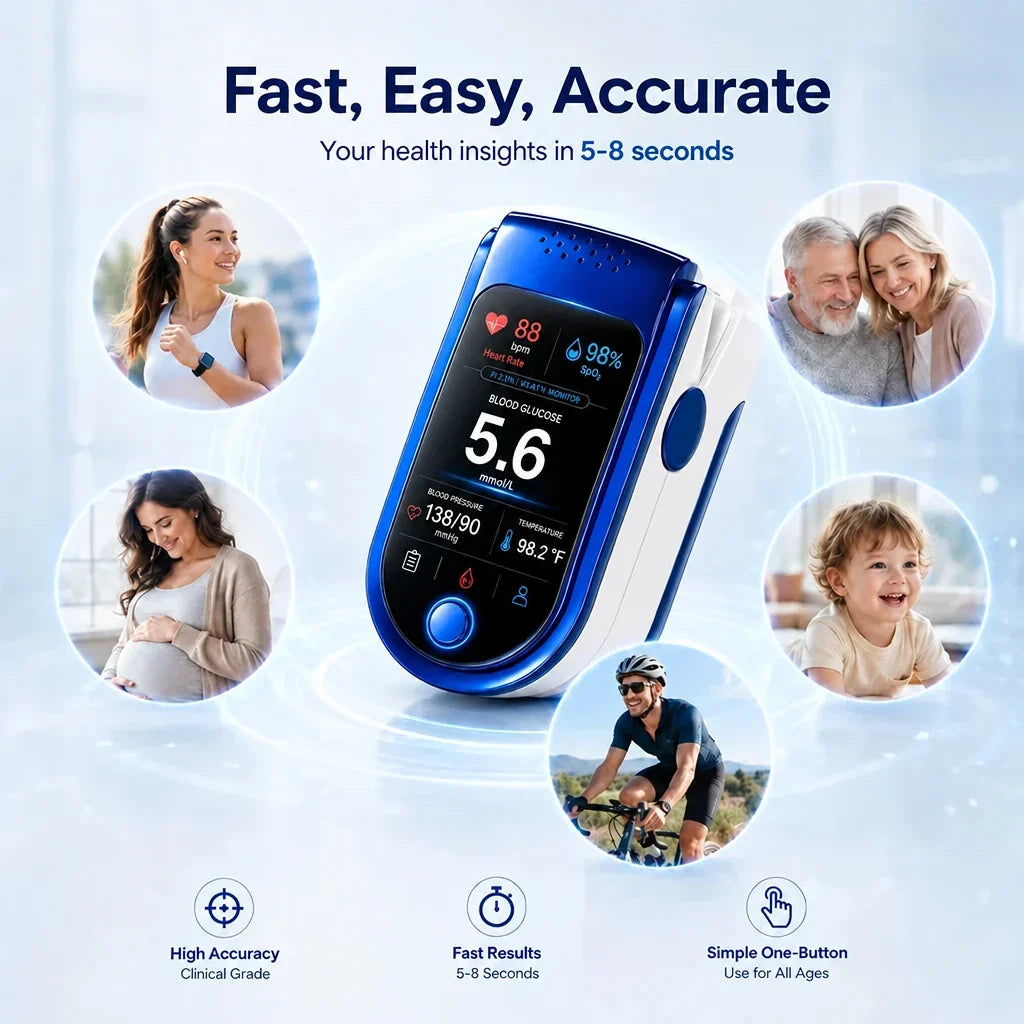 Glucose Monitor Non-Invasive Needle-Free Daily Checks