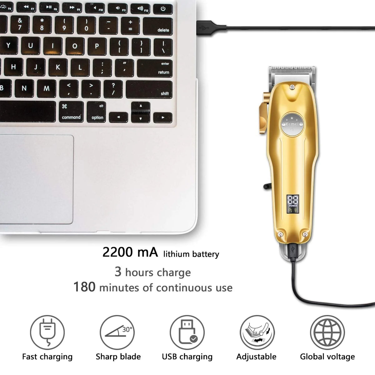 Grooming Kit 3-in-1 Cordless USB Rechargeable