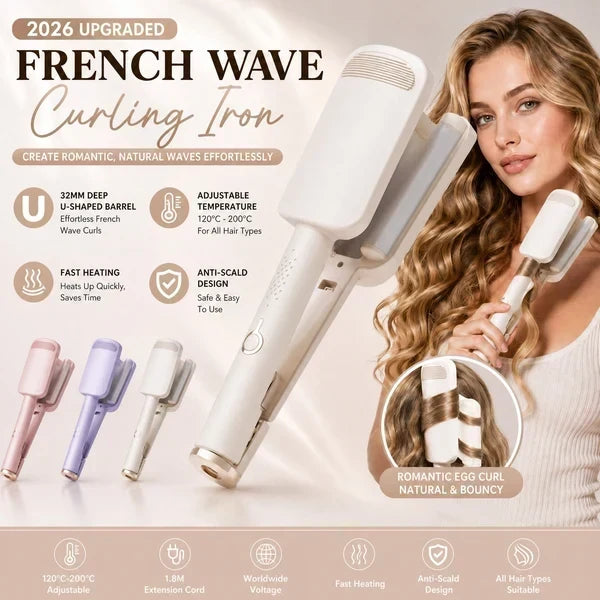 Hair Curler 32 mm Deep Wave Barrel Negative Ion Technology