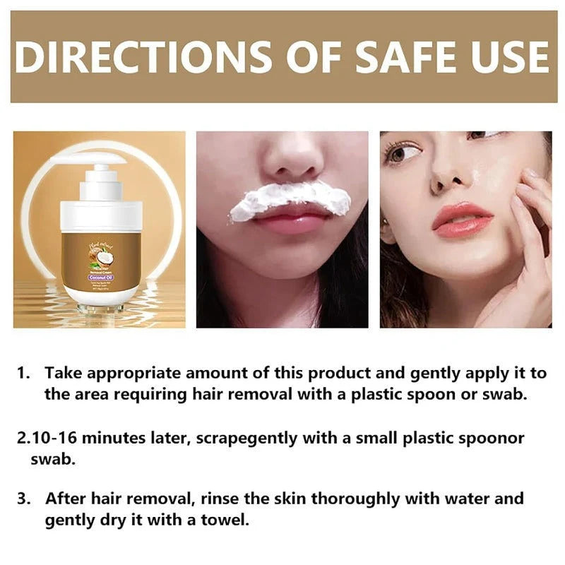 Hair Removal Cream Face & Body With Coconut Oil