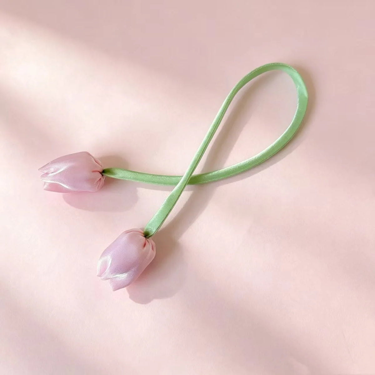 Hair Ribbon Floral Design Adjustable Tie-On Style