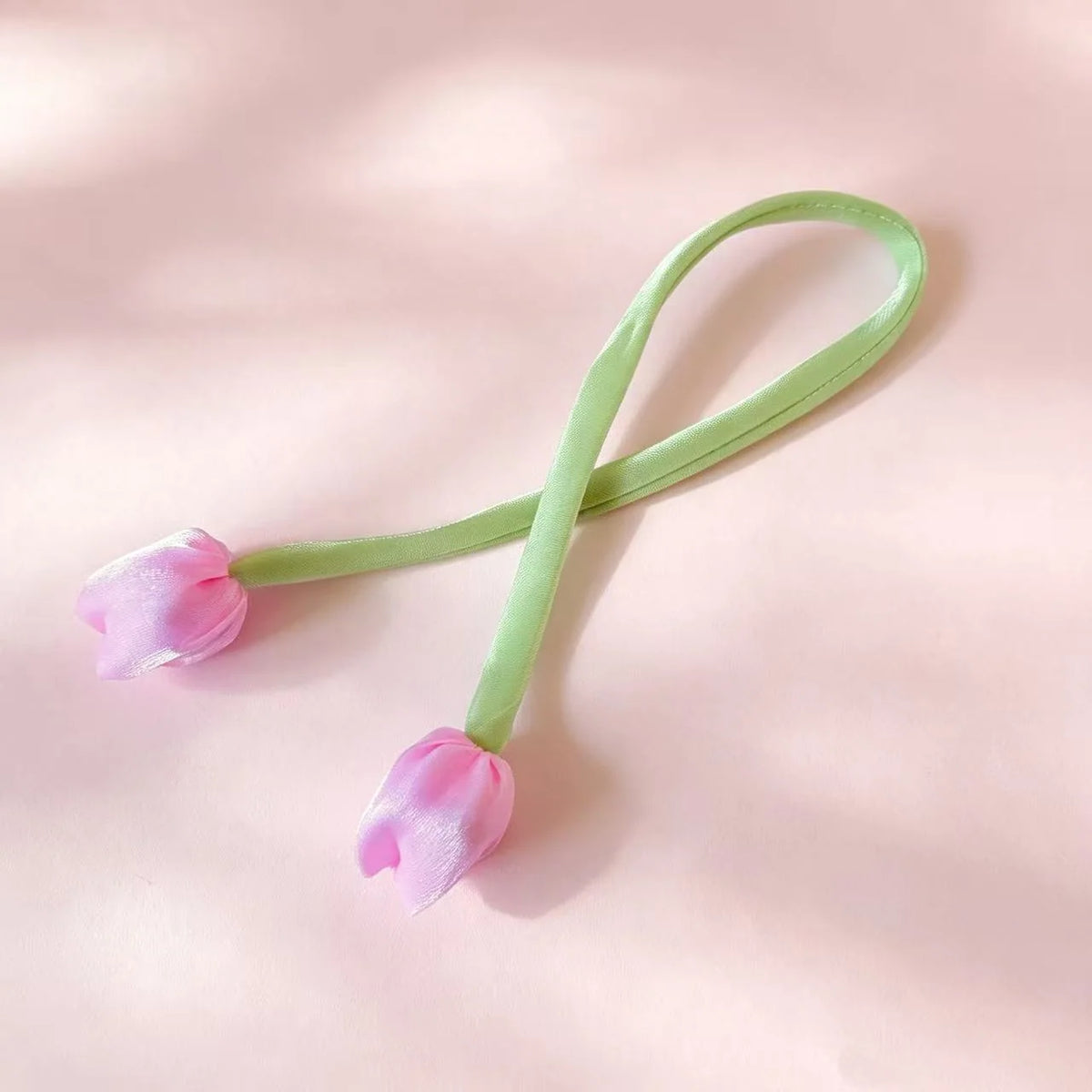 Hair Ribbon Floral Design Adjustable Tie-On Style