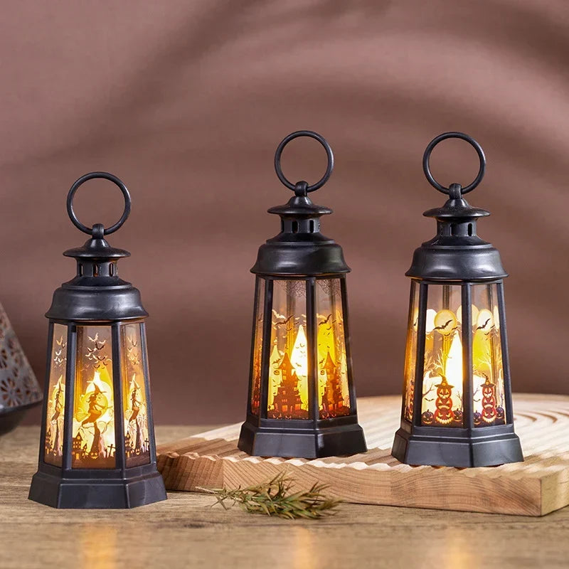 Halloween Lantern Weather-Resistant Indoor Outdoor With Handle