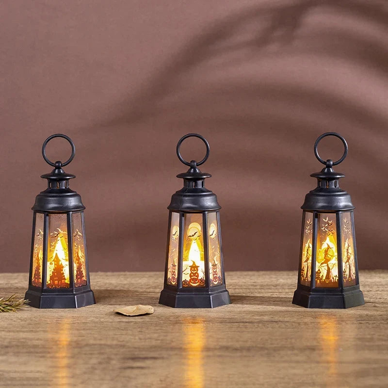 Halloween Lantern Weather-Resistant Indoor Outdoor With Handle